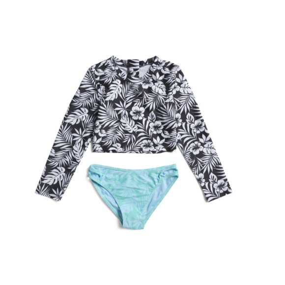 FEATHER 4 ARROW multi Girls Upf 50 Long Sleeve Rash Guard Two-piece Swimsuit
